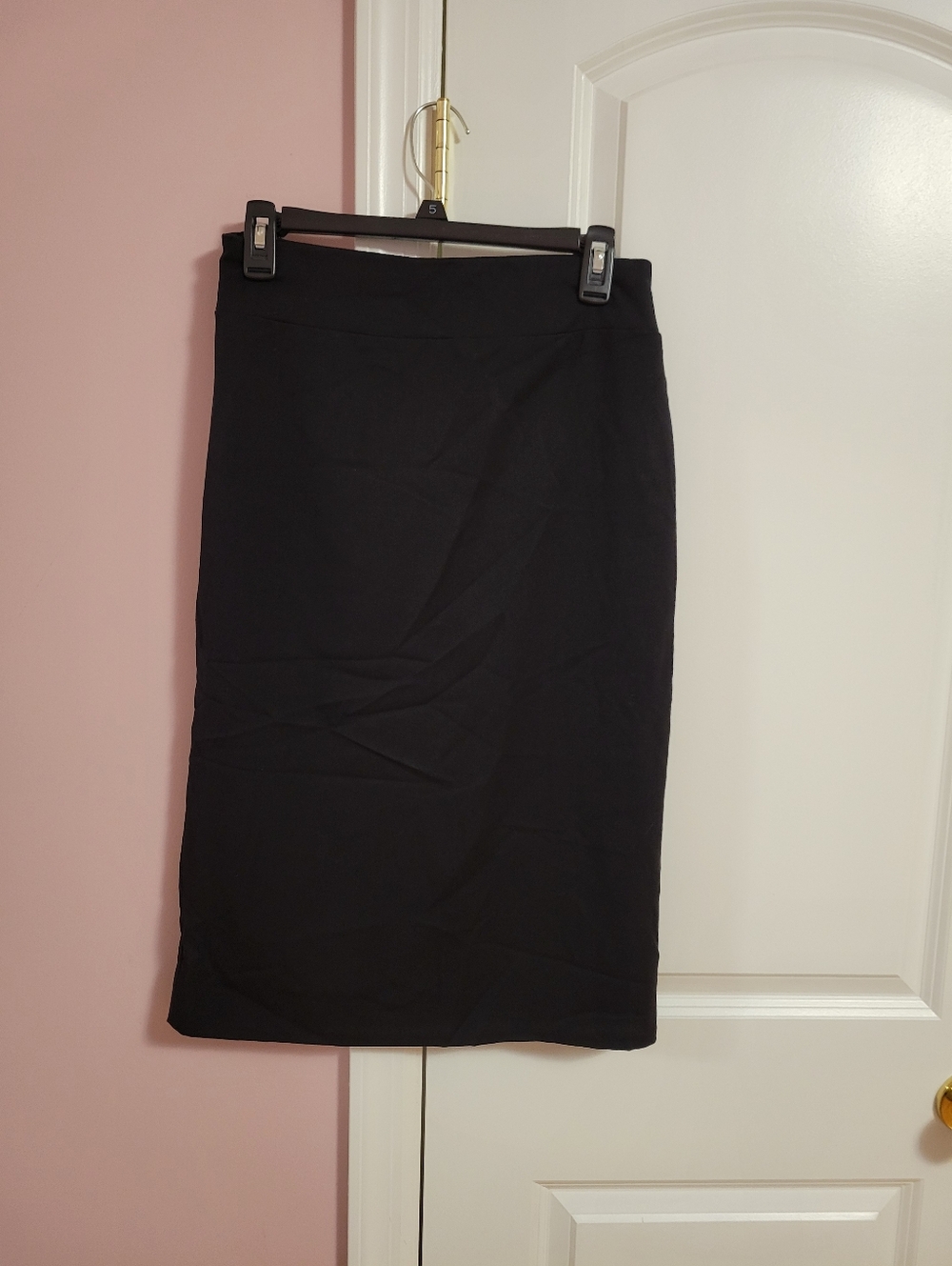 Womens Junee Black Modest Pencil Skirt- 6- Office, Bussiness Casual, Classic